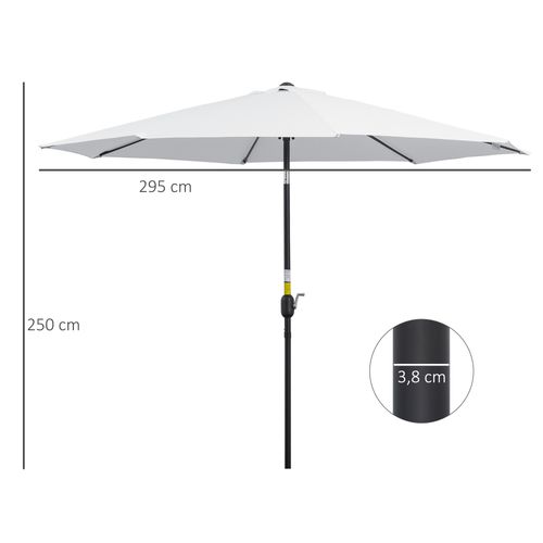 Parasol Octogonal Inclinable 3 M Métal