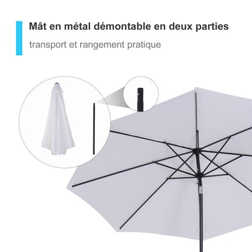 Parasol Octogonal Inclinable 3 M Métal