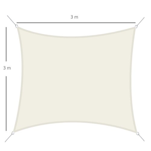 Voile D'ombrage Carré 3 X 3 M
