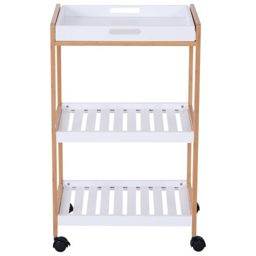 Desserte De Cuisine 2 Étagères + Plateau Amovible