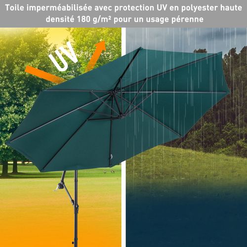 Parasol Déporté Octogonal Inclinable Ø 3 X 2,5h M