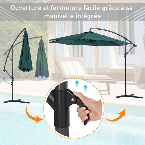 Parasol Déporté Octogonal Inclinable Ø 3 X 2,5h M