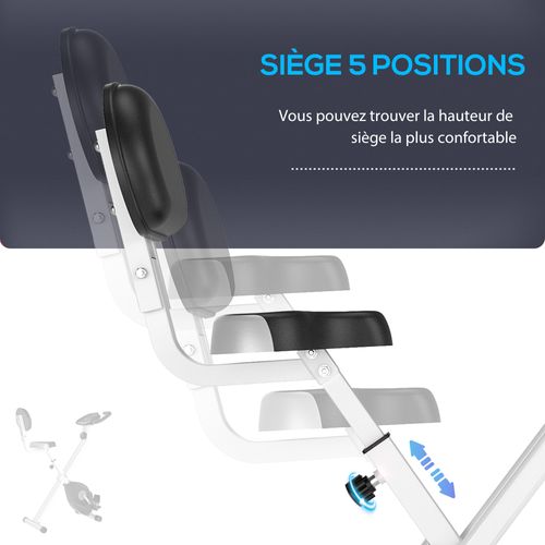 Vélo D'appartement Pliable Réglable Écran LCD Multifonction