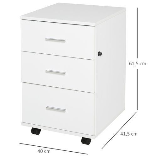 Caisson De Bureau Rangement Sur Roulettes 3 Tiroirs