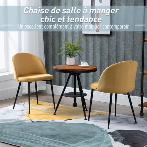 Lot De 2 Chaises De Visiteur Design Scandinave Velours