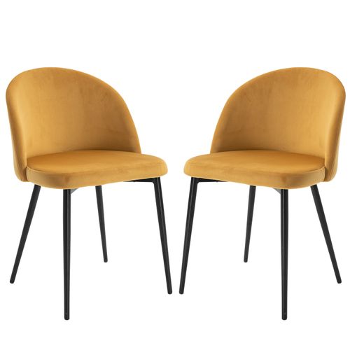 Lot De 2 Chaises De Visiteur Design Scandinave Velours