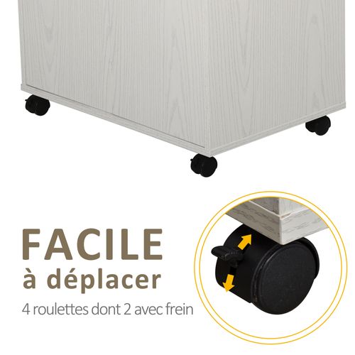 Chariot Desserte Micro-ondes Placard 2 Portes