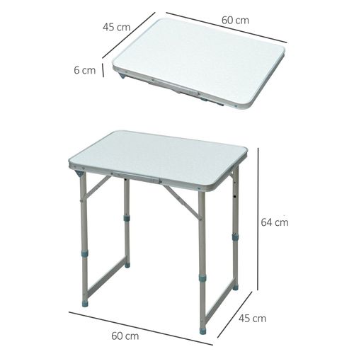 Table Pliante Table De Camping Aluminium Mdf Blanc