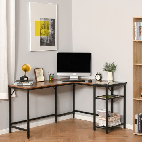 Bureau Informatique Design Industriel Aspect Vieux Bois Métal Noir