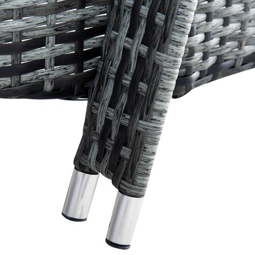 Lot De 2 Bains De Soleil Avec Matelas Table Basse Résine Tressée