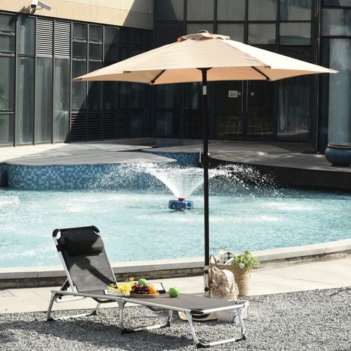 Parasol Hexagonal Inclinable Métal Polyester Haute Densité