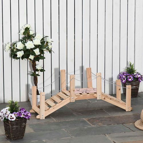 Pont de jardin en bois Étagère Pots De Fleurs Moulin - Sapin