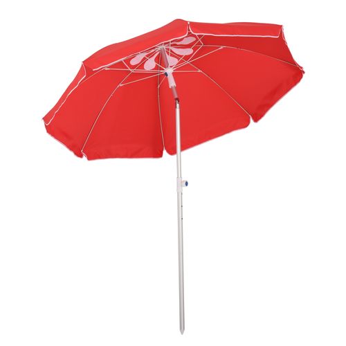 Parasol Inclinable Octogonal D. 190 Cm Sac De Transport Alu Polyester