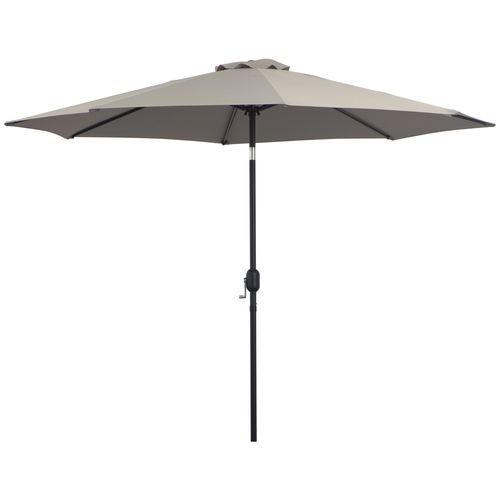 Parasol Octogonal Inclinable 3 M Métal Polyester Gris Clair