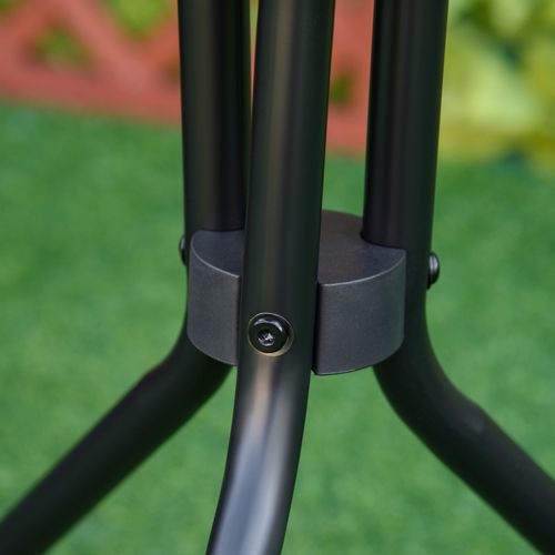 Table Basse Ronde Bistro De Jardin Métal Époxy Noir