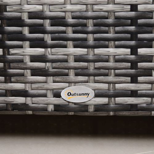 Table Basse Jardin Résine Tressée Grise