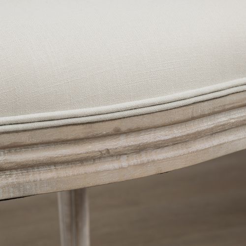 Lot De 2 Chaises Médaillon Louis Xvi Aspect Lin Beige