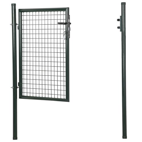 Portillon Grillagé Dim. 97l X 150h Cm - 3 Clés - Acier Vert
