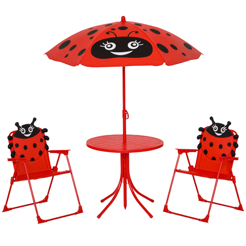 Ensemble Salon De Jardin Enfant 4 Pièces Design Coccinelle