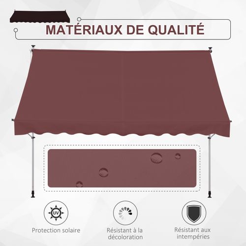 Store Banne Manuel Rétractable 3l X 1,5l M