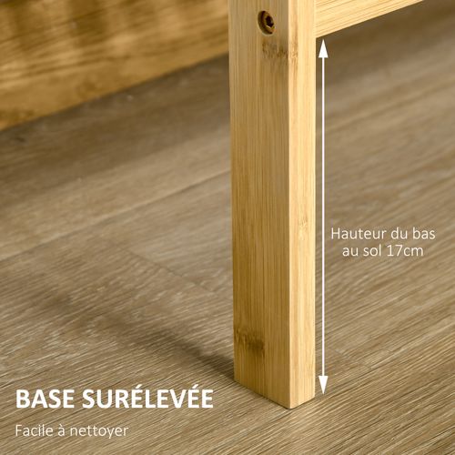 Etagère De Rangement Sur Pied Bois Bambou
