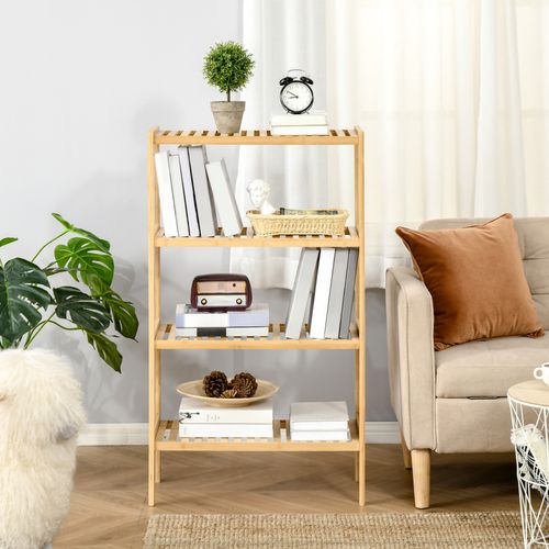 Etagère De Rangement Sur Pied Bois Bambou