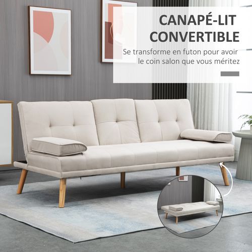 Canapé Convertible 3 Places Design Scandinave