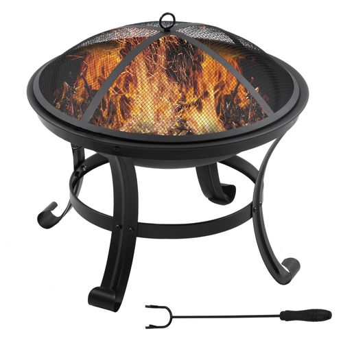 Brasero Boule De Feu D. 55 X 50h Cm Acier Noir