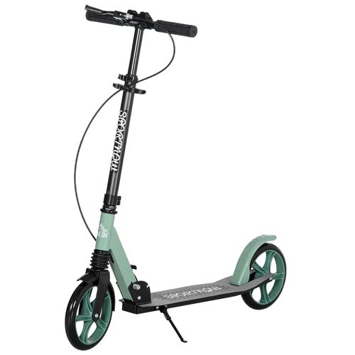 Trottinette Pliable Adulte Roulement Pu Abec-9 Vert Noir