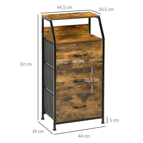 Meuble De Rangement Colonne 3 Tiroirs Design Industriel