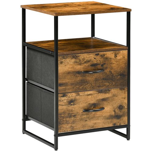 Meuble De Rangement Chiffonnier 2 Tiroirs Design Industriel