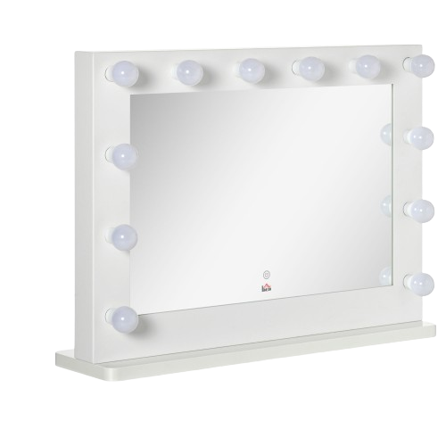 Miroir Maquillage Hollywood Lumineux LED Tactile Réglable 12 LED