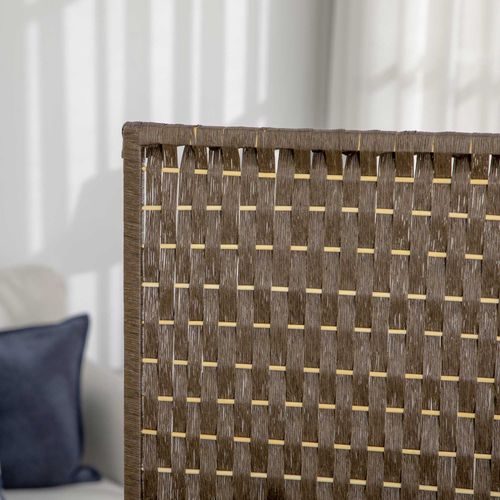 Séparateur De Pièces 4 Panneaux 2 Étagères Pliables