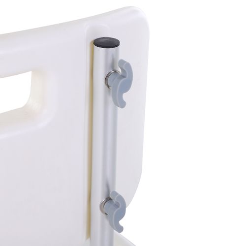 Chaise De Douche Assise Hauteur Réglable Alu Hdpe Blanc