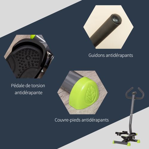 Stepper Guidon Écran LCD Résistance Réglable Acier