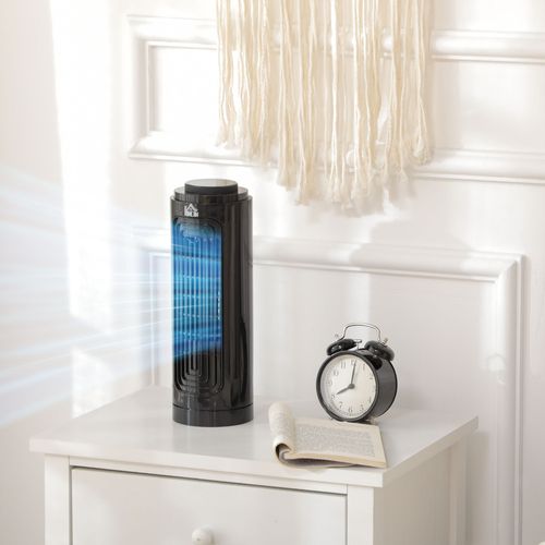 Ventilateur De Table Bureau Colonne Oscillant 20 W Noir