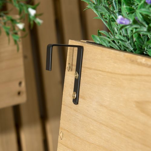 Lot De 3 Jardinières Murales Avec Treillis Bois