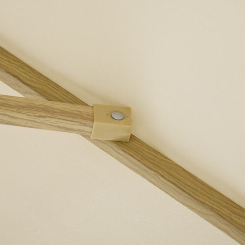 Parasol Octogonal Inclinable D. 2,65 X 2,44h M Métal Aspect Bois Tissu