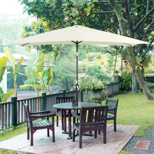 Parasol Inclinable Rectangulaire Métal Polyester