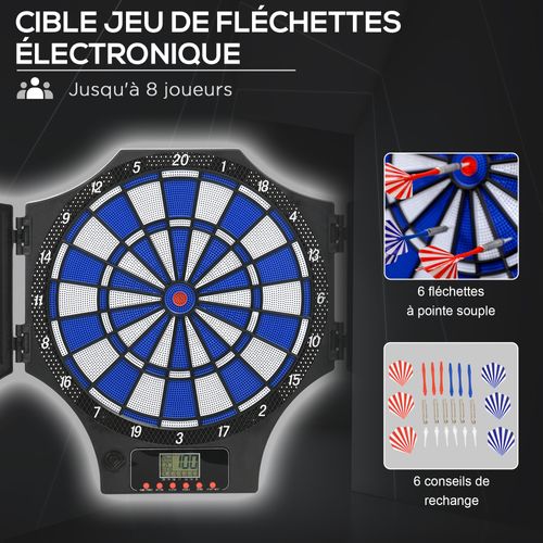 Jeu De Fléchettes Électronique 2 Portes 31 Jeux 8 Joueurs Max.