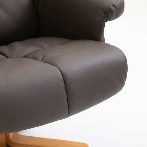 Fauteuil De Massage Inclinable Avec Repose-pied - Coffre Intégré - Bois Synthétique