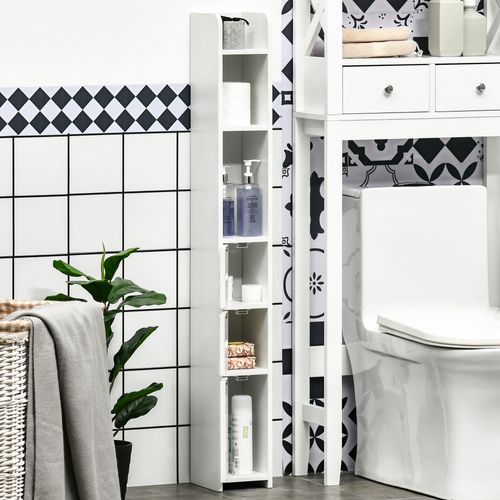 Meuble Bas Colonne Rangement Salle De Bain Wc Blanc
