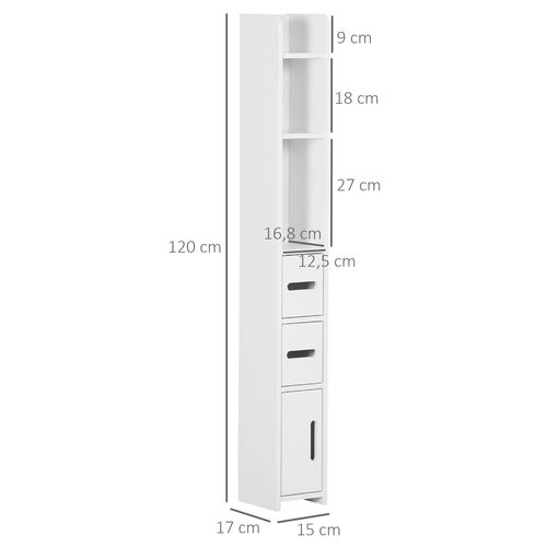 Meuble Bas Colonne Rangement Salle De Bain Wc Blanc
