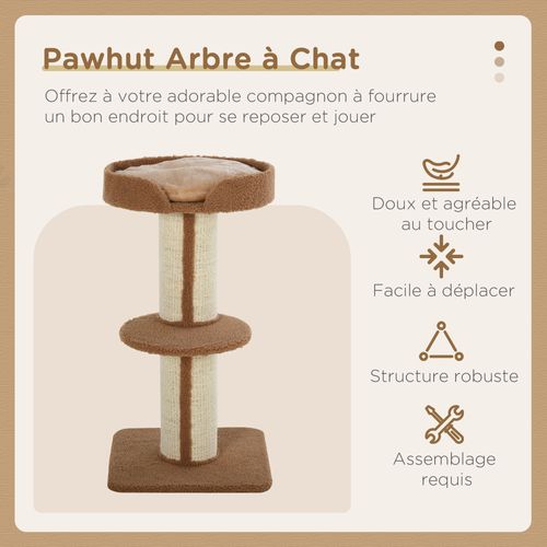 Arbre à Chat Avec Griffoir Centre D'activités 2 Plateformes Coussin