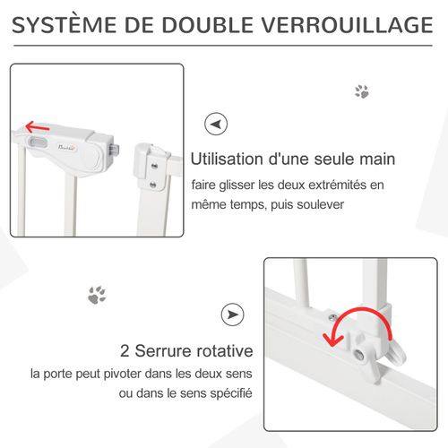 Barrière De Sécurité Longueur Réglable Porte Double Verrouillage