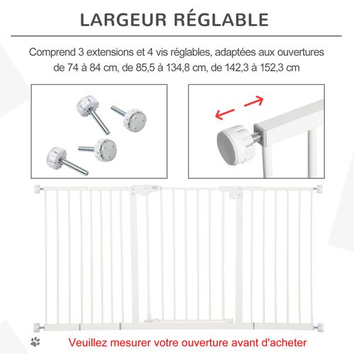 Barrière De Sécurité Longueur Réglable Porte Double Verrouillage