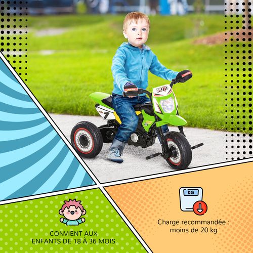 Tricycle Enfant Moto Cross Effets Lumineux Sonores - Crossrs