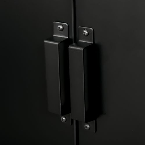 Armoire Design Industriel 2 Étagères Tôle Métal