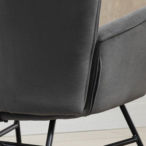 Fauteuil à Bascule Oreilles Grand Confort Aspect Velours