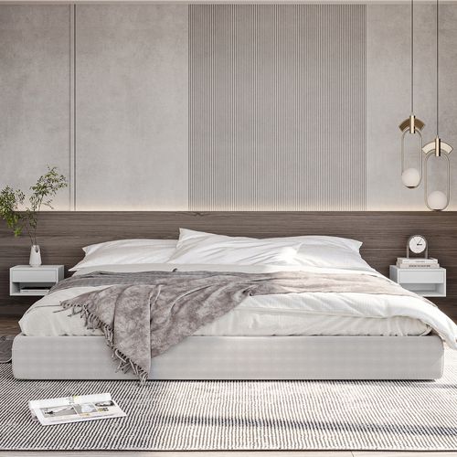 Lot De 2 Chevets Murales - Tiroir, Niche, Plateau